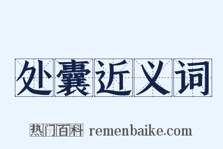 处囊近义词是什么意思的图片